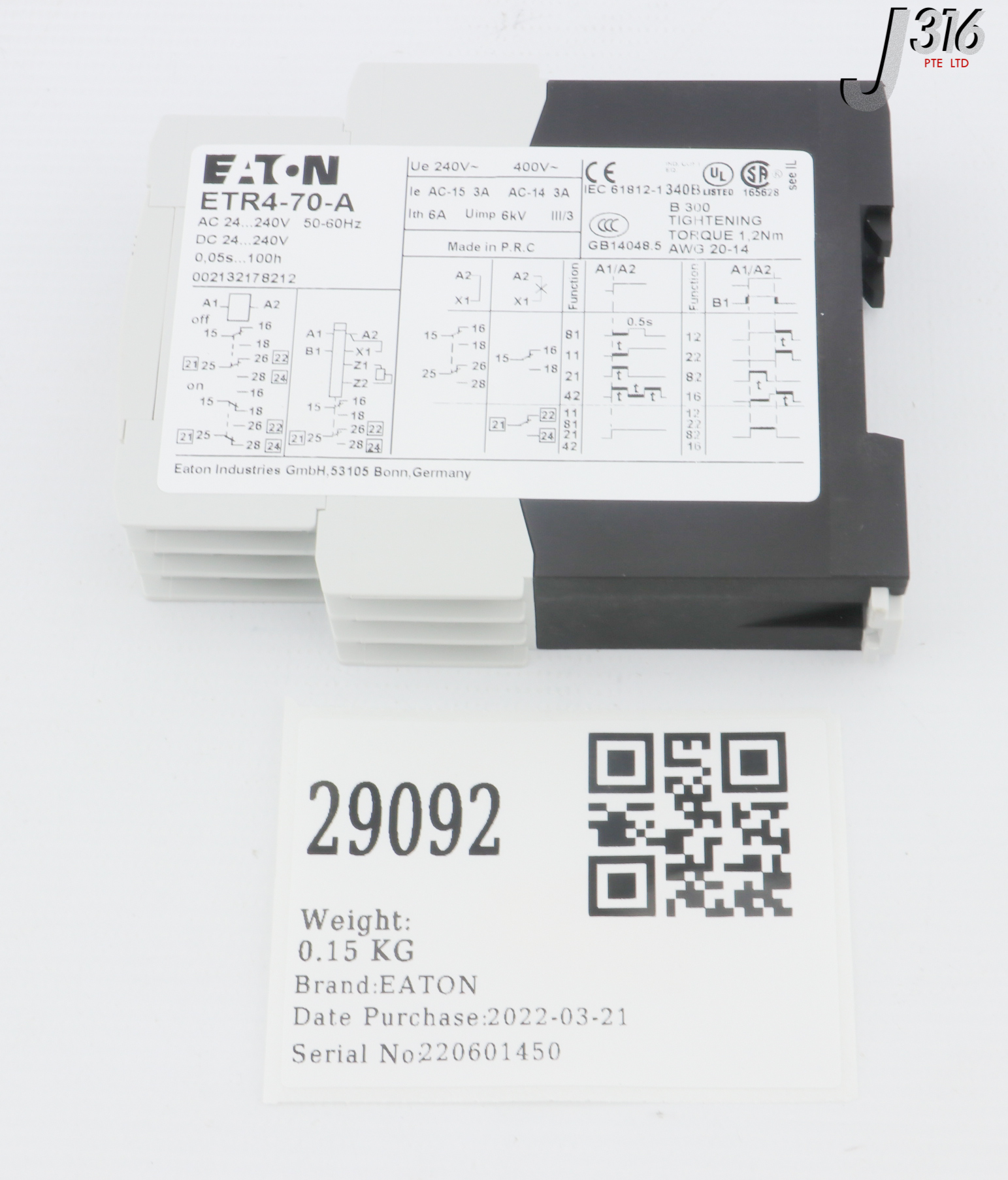 29092 EATON TIMING RELAY (NEW) ETR4-70-A | eBay